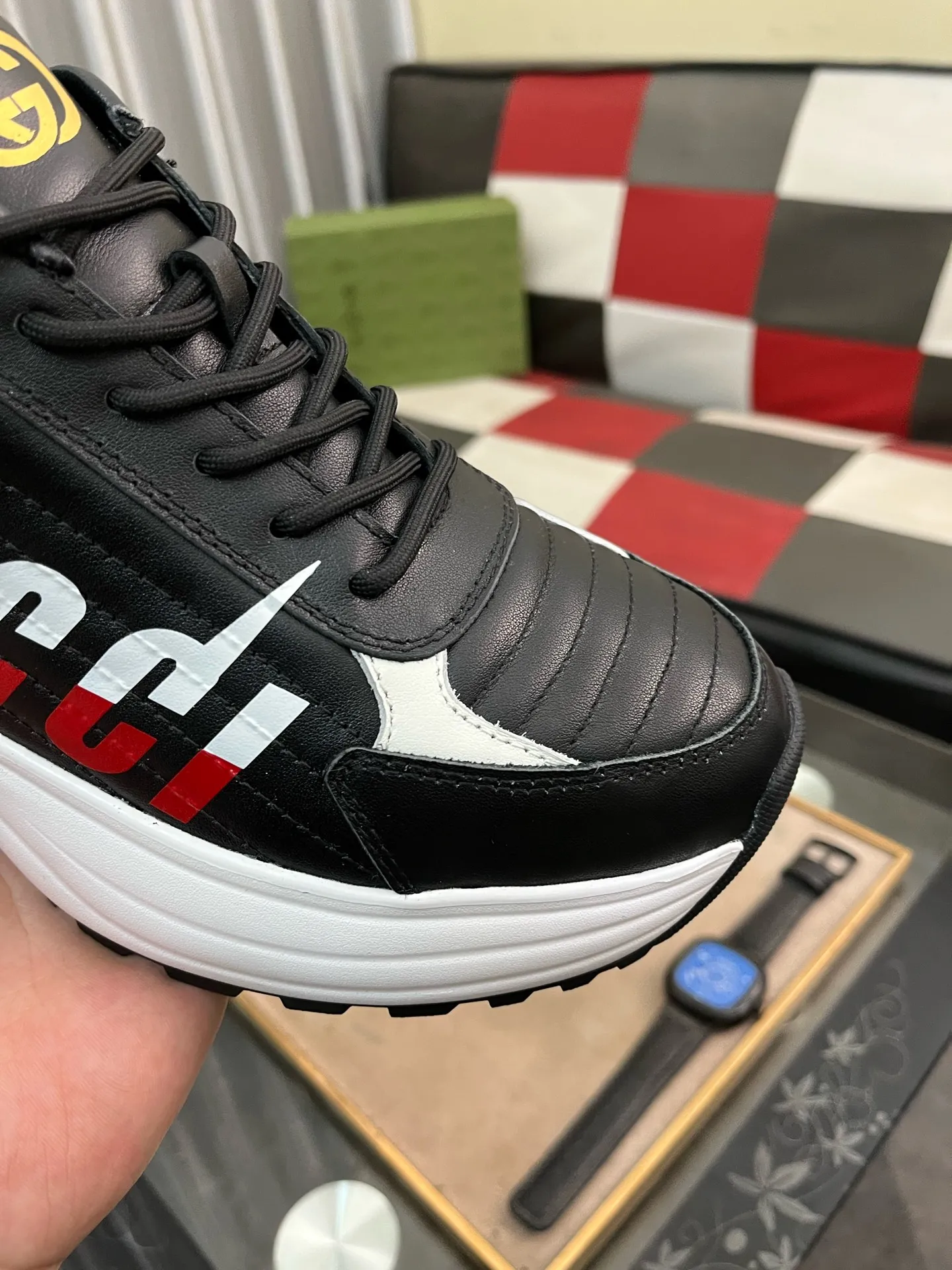 Men's shoes 💰500⌚️⌚️[Gucci] Gucci's latest casual men's shoes, welcome to 1:1 comparison, a popular Hong Kong counter casual shoe, counter quality, support inspection, high-quality workmanship, upper made of Italian imported calfskin, breathable mesh insole original fashion sports outsole, casual fashion, high-end quality, size: 38-442️⃣Colors available